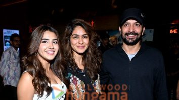 Photos: Mrunal Thakur, Deepak Dobriyal and Akanksha Puri snapped at a special screening of Son Of Sardaar 2 hosted by debutant Roshni Walia