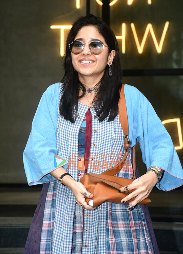 photos rasika dugal shweta tripathi harshita gaur shriya pilgaonkar and others snapped at the muhurat pooja of mirzapur film outside excel office in bandra 7