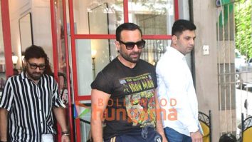 Photos: Saif Ali Khan snapped outside a salon in Khar
