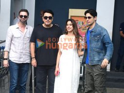 Photos: Sidharth Malhotra, Janhvi Kapoor and Dinesh Vijan snapped at Kalina airport as they leave for Param Sundari promotions in Jaipur