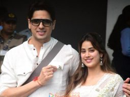 Photos: Sidharth Malhotra, Janhvi Kapoor return from Tirupati after Param Sundari promotions