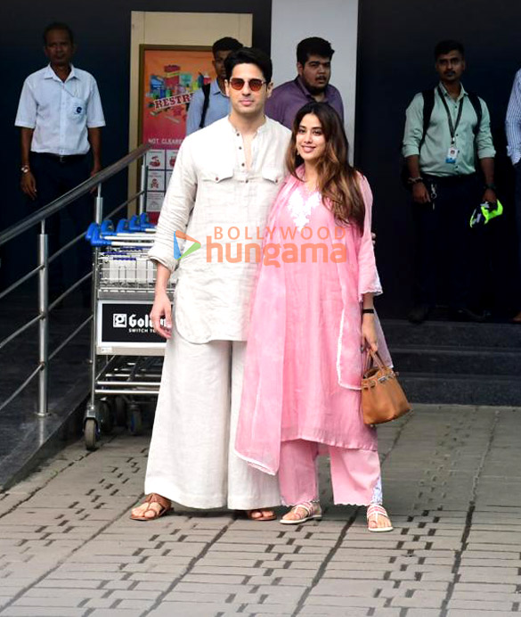 photos sidharth malhotra janhvi kapoor snapped at kalina airport as they head to tirupathi to seek blessings ahead of param sundari