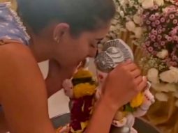 Ananya Panday saying bye to her Ganpati Bappa