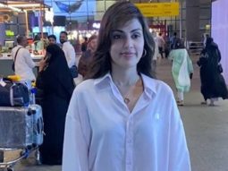 Rhea Chakraborty papped in a baby pink outfit