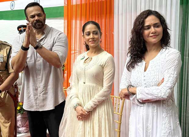 Rohit Shetty, Nushrratt Bharuccha, Amruta Khanvilkar celebrated India’s 79th Independence Day at Santacruz Police Colony; watch