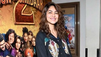 Mrunal Thakur, Deepak Dobriyal and Akanksha Puri snapped at a special screening of Son Of Sardaar 2 hosted by debutant Roshni Walia