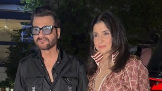 Stylish couple Sanjay Kapoor & Maheep Kapoor pose together for media