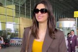 Diana Penty in a classy aiport fit