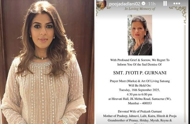 Shah Rukh Khan’s manager Pooja Dadlani mourns the loss of mother-in-law Jyoti Gurnani