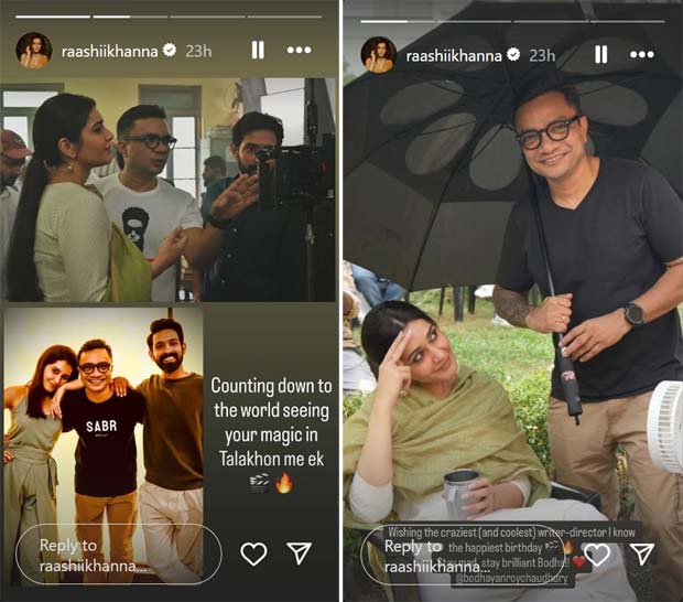 Raashii Khanna shares candid BTS with Vikrant Massey from Talakhon Mein Ek sets; watch