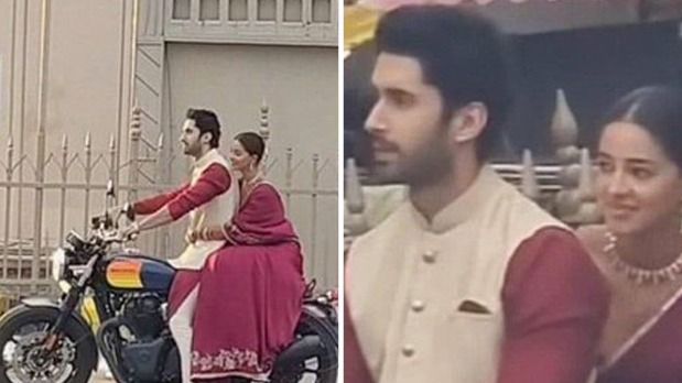 Chand Mera Dil set PHOTOS LEAKED: Lakshya rides into romance with Ananya Panday in traditional attire