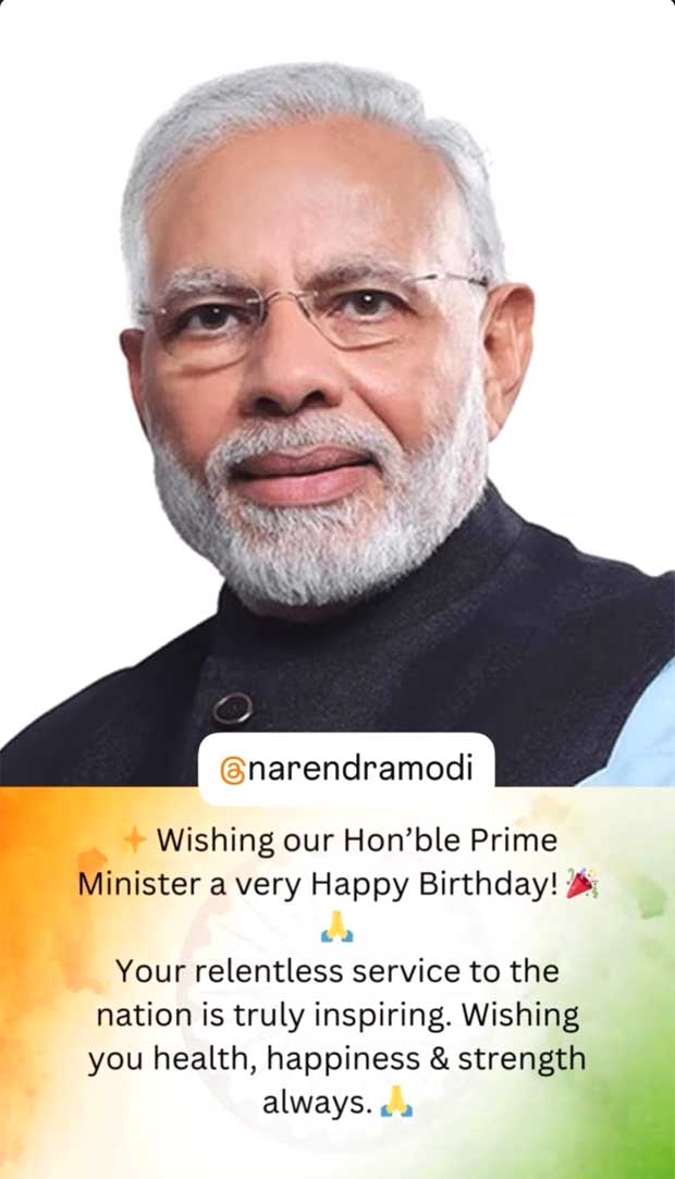 From Shah Rukh Khan to Ram Charan - Indian celebrities shower birthday wishes on Prime Minister Narendra Modi
