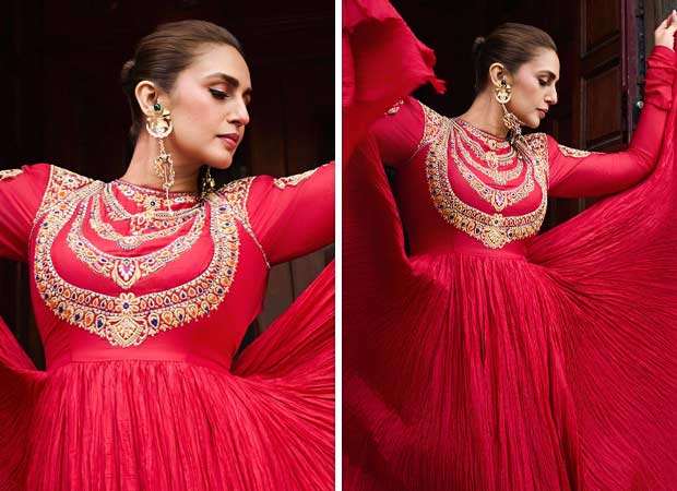 Huma Qureshi wears Abu Jani Sandeep Khosla’s creation at TIFF, featuring power shoulders, crushed silk, and hand-embroidered Zardozi : Bollywood News – Bollywood Hungama