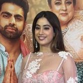 Janvhi Kapoor in a pretty pink lehenga for promotions