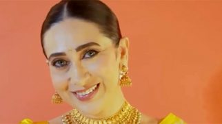 Karishma Kapoor in an dazzling gold saree