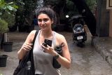 Karishma Tanna rushing after a gym sesh
