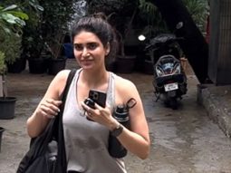 Karishma Tanna rushing after a gym sesh