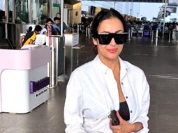 Malaika Arora snapped at the airport wearing denims