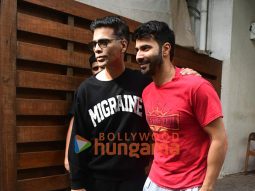 Photos: Karan Johar and Varun Dhawan spotted at Dharma Productions’ office in Khar