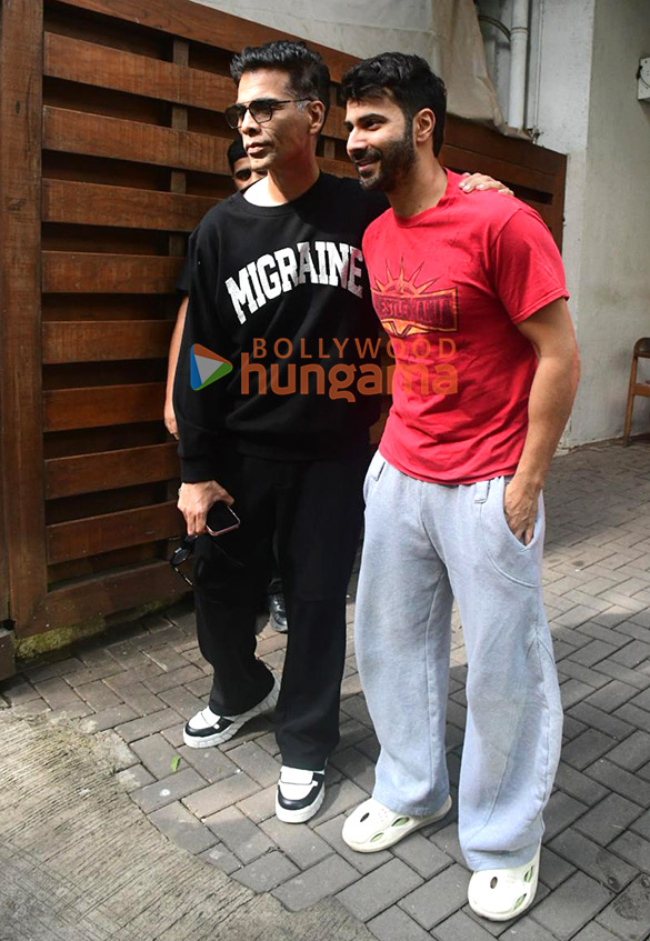 Photos: Karan Johar and Varun Dhawan spotted at Dharma Productions’ office in Khar Photos: Karan Johar and Varun Dhawan spotted at Dharma Productions’ office in Khar