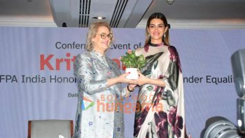 Photos: Kriti Sanon conferred as UNFPA India’s Honorary Ambassador for Gender Equality at Taj Lands End, Mumbai