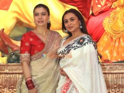 Photos: Rani Mukerji, Kajol, Ayan Mukerji and others snapped during Durga Puja at North Bombay Sarbojanin