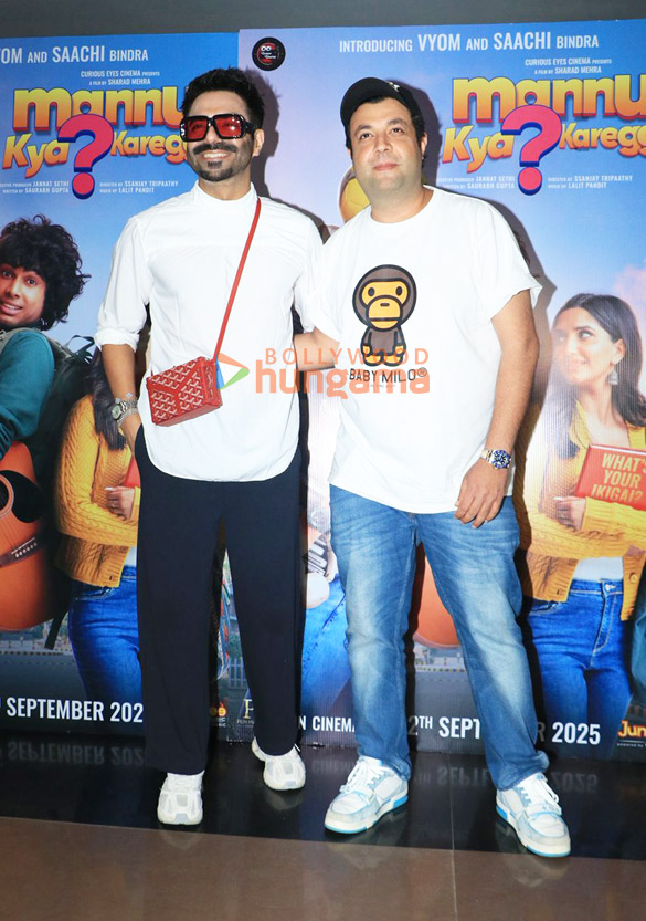 photos subhash ghai aparshakti khurana pashmina roshan and others grace the premiere of mannu kya karegga 3