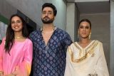 Love birds Jasmin & Aly pose with Nia Sharma