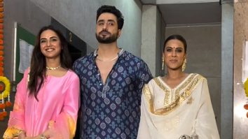 Love birds Jasmin & Aly pose with Nia Sharma