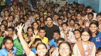 Saiyaara star Ahaan Panday lights up a Mumbai classroom with smiles, songs, and dreams; see pics!