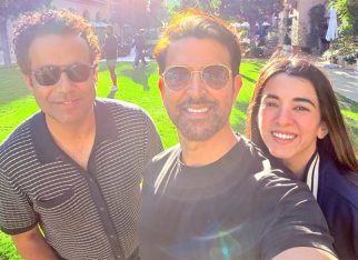 Hrithik Roshan cheers for Saba Azad as he poses for a ‘sunny selfie’ with Songs of Paradise director Danish Renzu
