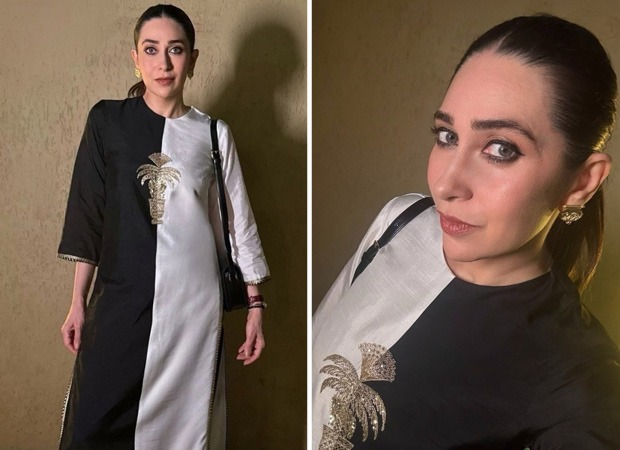 Karisma Kapoor keeps it classic in Rs 26,000 raw silk kurta set featuring cherry vine print for Diwali 2025