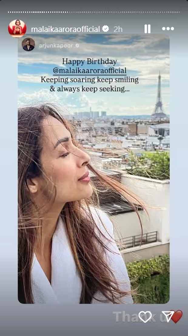 Arjun Kapoor shares heartfelt birthday wish for Malaika Arora, gets a sweet response!