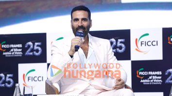Photos: Akshay Kumar, Ayushmann Khuranna in conversation with Chief Minister Devendra Fadnavis at FICCI Frames 2025