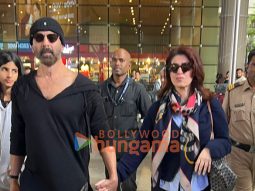 Photos: Akshay Kumar, Twinkle Khanna, Aftab Shivdasani and Indra Kumar snapped at the airport