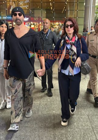 Photos: Akshay Kumar, Twinkle Khanna, Aftab Shivdasani and Indra Kumar snapped at the airport