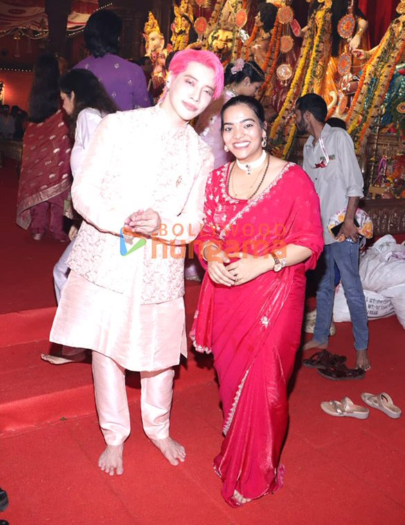photos alia bhatt hrithik roshan rani mukerji karan johar ajay devgn kajol and others snapped at 79th north bombay sarbojanin durga puja 7