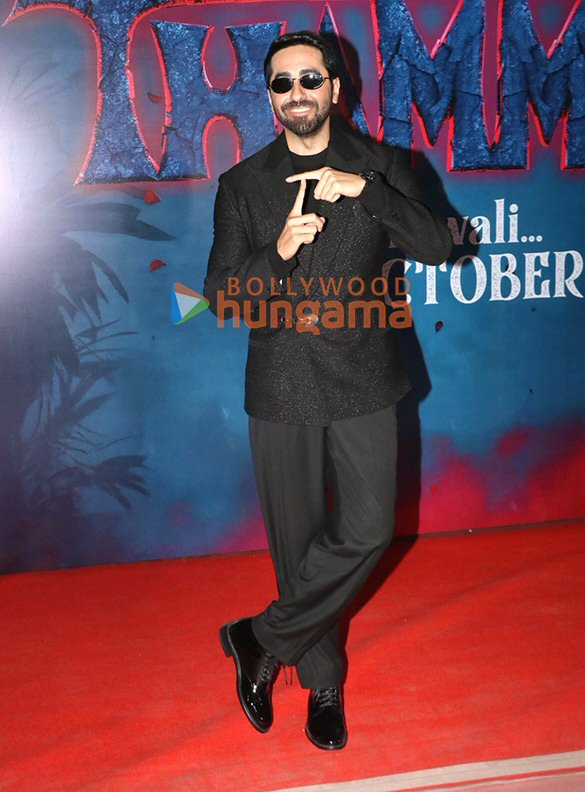 photos ayushmann khurrana rashmika mandanna varun dhawan and others grace the special screening of thamma 17