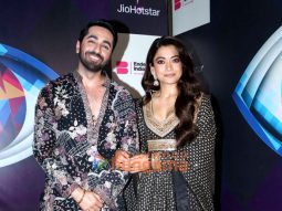 Photos: Ayushmann Khurrana, Rashmika Mandanna and Nawazuddin Siddiqui snapped promoting Thamma on the sets of Bigg Boss 19