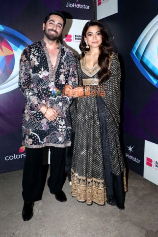 Photos: Ayushmann Khurrana, Rashmika Mandanna and Nawazuddin Siddiqui snapped promoting Thamma on the sets of Bigg Boss 19