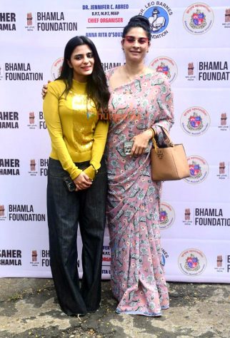 Photos: Mr Asif Bhamla, Saher Bhamla and chief guest Tanishaa Mukerji snapped at the medical camp organized by the Bhamla Foundation at St. Peter’s Church Ground, Bandra