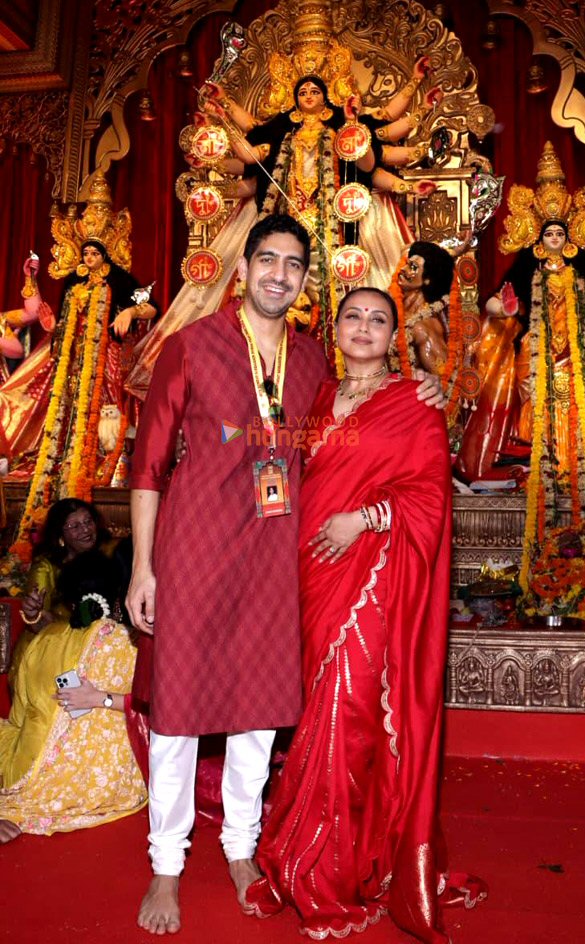 photos priyanka chopra jonas ranbir kapoor rani mukerji kajol and others snapped during durga puja at north bombay sarbojanin 13