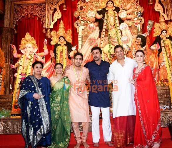 photos priyanka chopra jonas ranbir kapoor rani mukerji kajol and others snapped during durga puja at north bombay sarbojanin 24