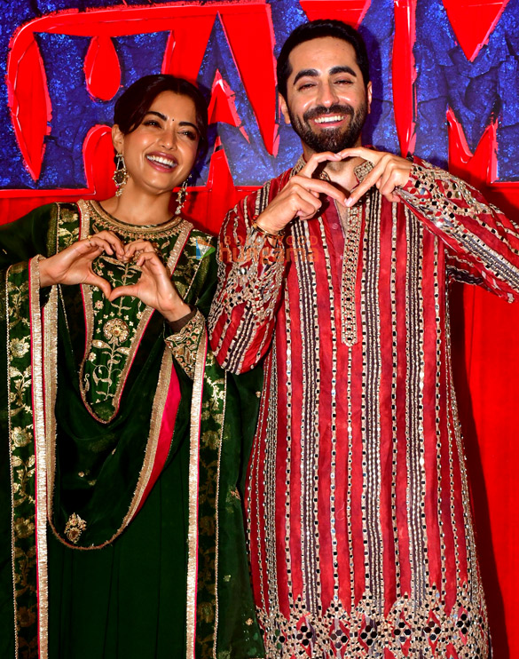 photos rashmika mandanna ayushmann khurrana and others snapped promoting thamma in mumbai 6
