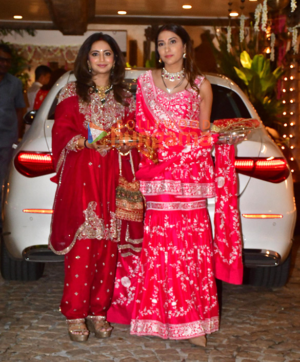 photos raveena tandon geeta basra mira rajput kapoor and others snapped at anil kapoors residence for karwa chauth 11