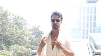 Photos: Tiger Shroff, Sanya Malhotra and Rohit Saraf snapped outside Dharma Productions’ office for Diwali puja