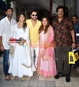 Photos: Varun Dhawan snapped with his family during Dhanteras puja at David Dhawan’s office in Juhu
