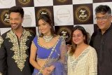 Ankita Lokhande in a dazzling lilac saree