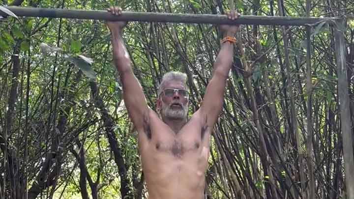 Milind Soman’s super pull up