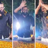 Rishab Shetty receives thunderous welcome outside Gaiety Galaxy for Kantara: Chapter 1